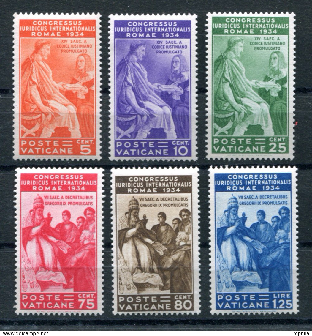 RC 26701 VATICAN COTE 250€  N° 66 / 71 CONGRÈS JURIDIQUE SÉRIE COMPLÈTE NEUFS * MH TB - Nuevos