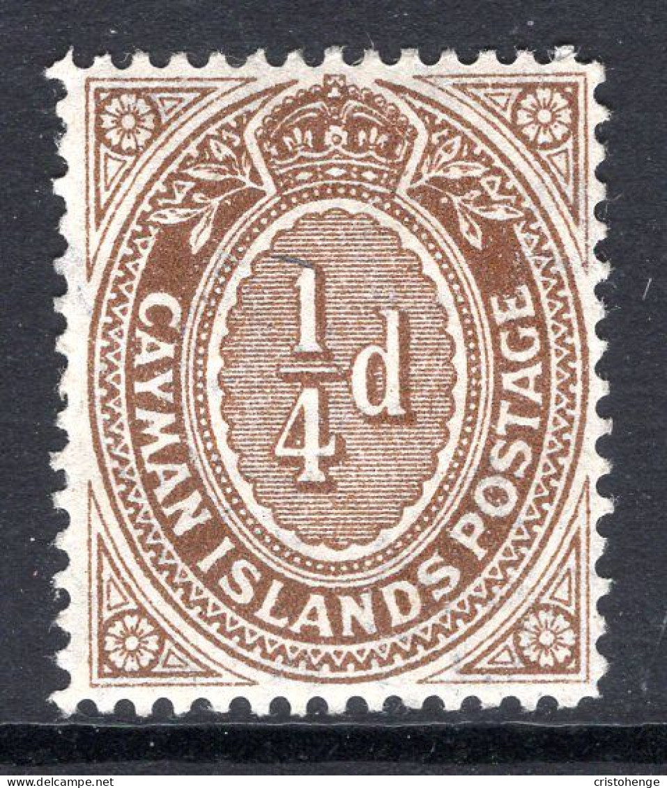 Cayman Islands 1908 KEVII - Wmk. Mult. Crown CA - ¼d Brown HM (SG 38) - Cayman Islands