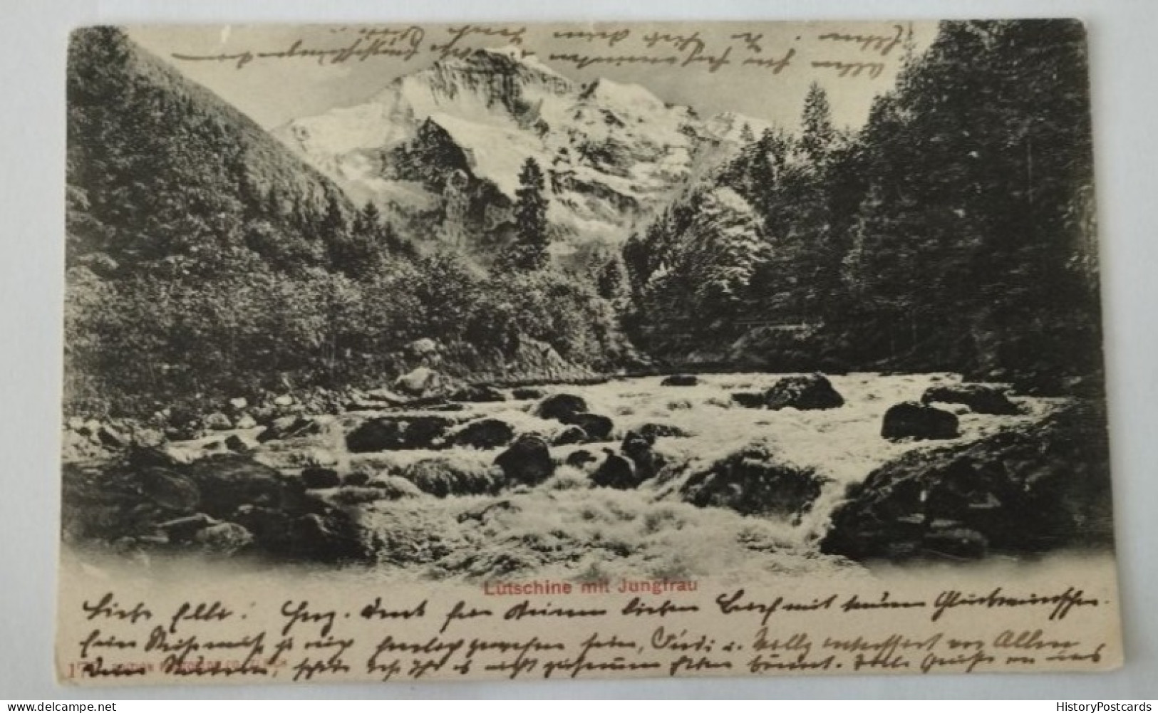 Lütschine Mit Jungfrau, Interlaken, 1905 - Interlaken