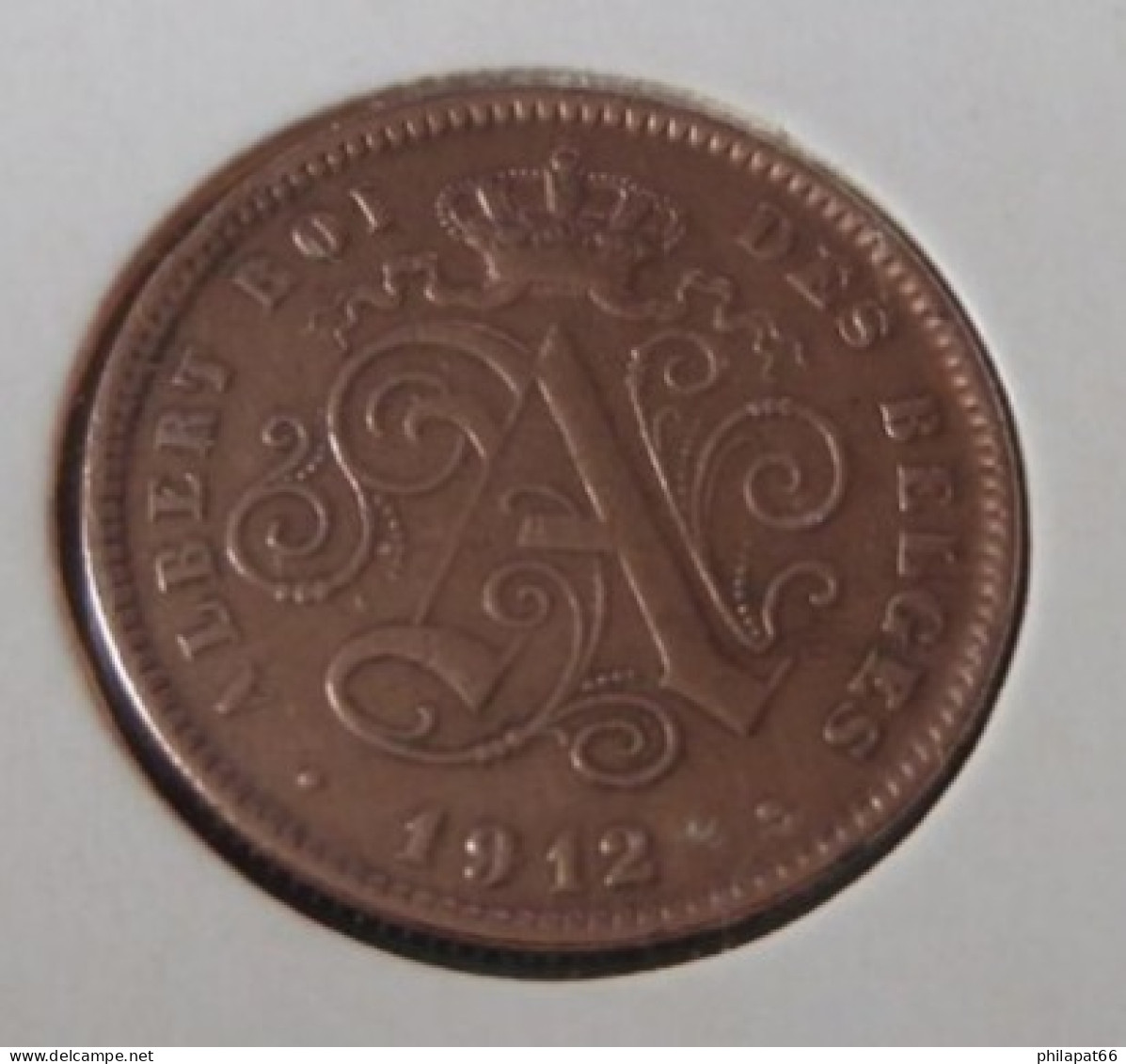 Albert I 2 Cent Belgische Leeuw 1912FR - 2 Centimes