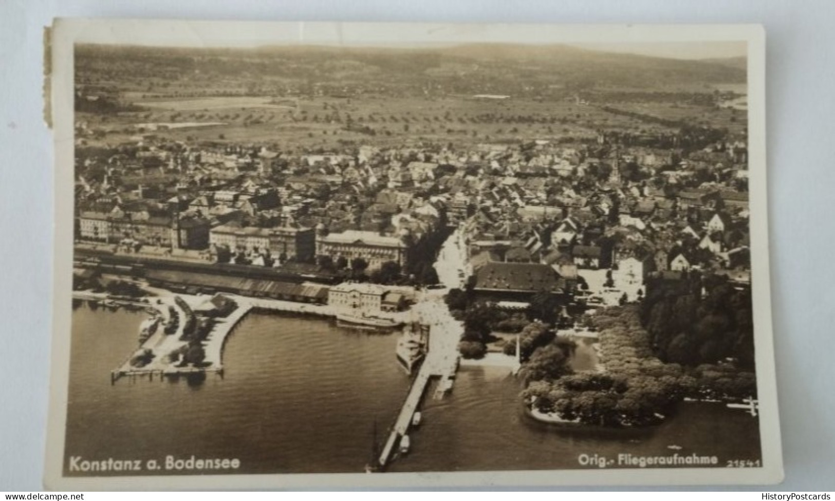 Konstanz Am Bodensee, Fliegeraufnahme Mit Bahnhof,1938, - Konstanz