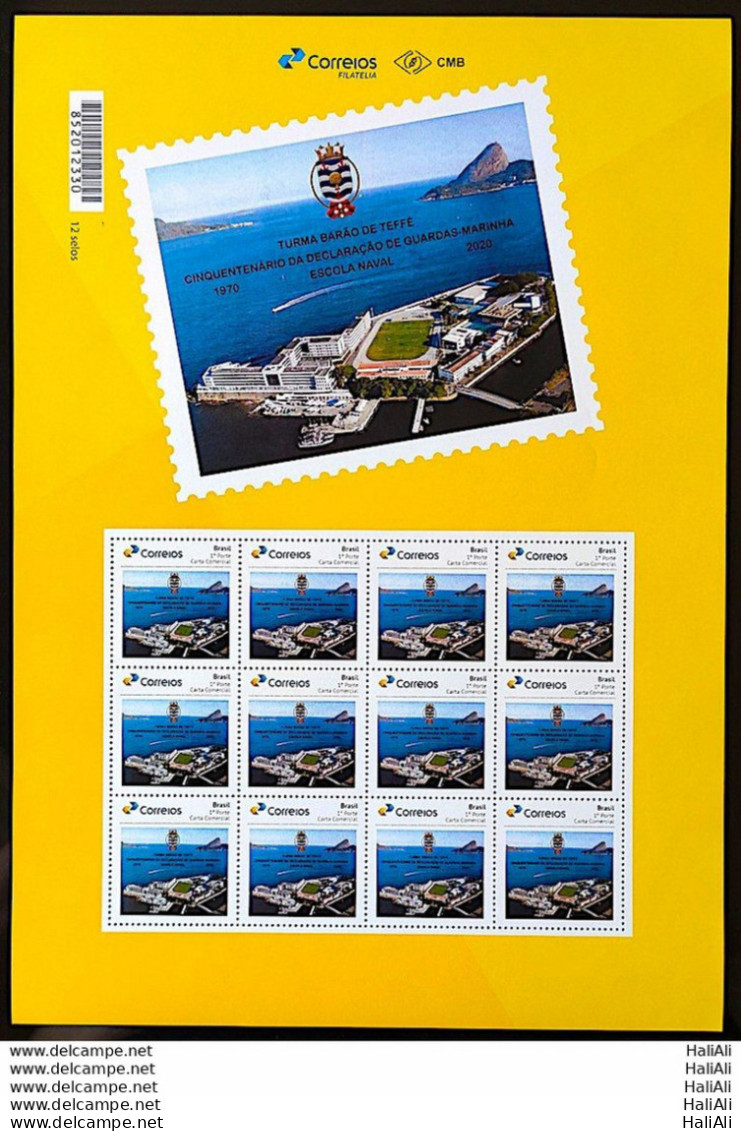 PB 187 Brazil Personalized Stamp Submarine Base Barao De Teffe Navy Military 2020 Sheet G - Personalisiert