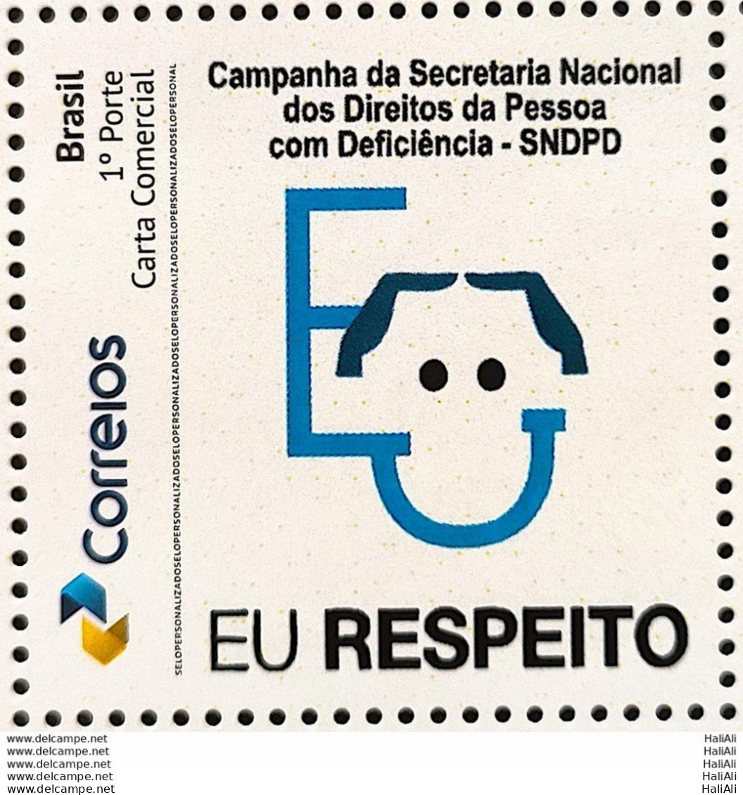 PB 189 Brazil Personalized Stamp I Respect The Rights Of Persons With Disabilities 2020 - Personalisiert