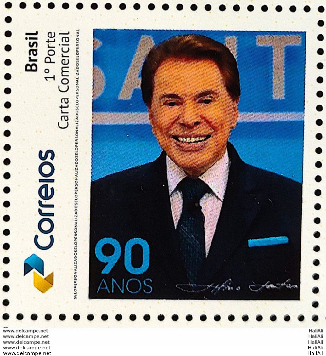 PB 186 Brazil Personalized Stamp Silvio Santos SBT Television TV Communication 2020 - Personnalisés