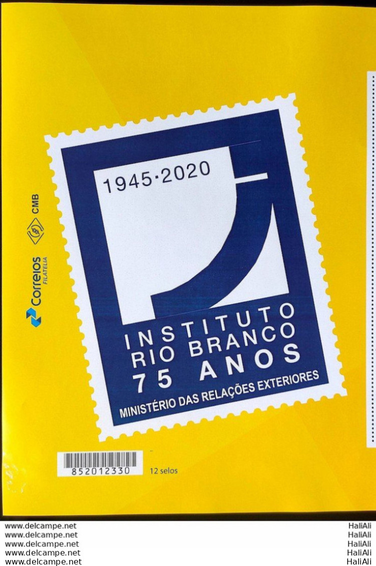 PB 182 Brazil Personalized Stamp Rio Branco Institute 2020 Vignette G - Personnalisés