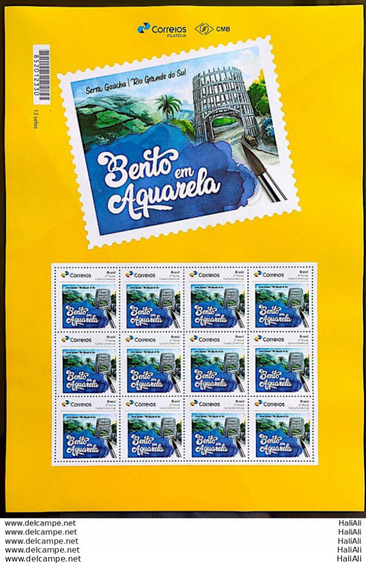 PB 169 Brazil Personalized Stamp Bento In Watercolor Serra Gaucha 2020 Sheet G - Personnalisés