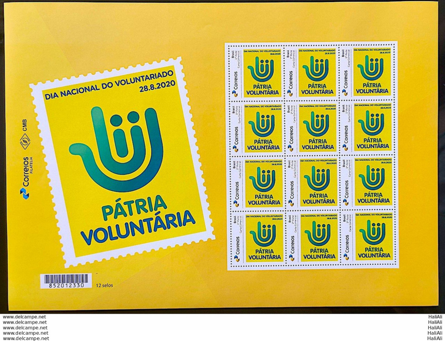 PB 168 Brazil Personalized Stamp Voluntary Homeland National Volunteer Day 2020 Sheet G - Personnalisés