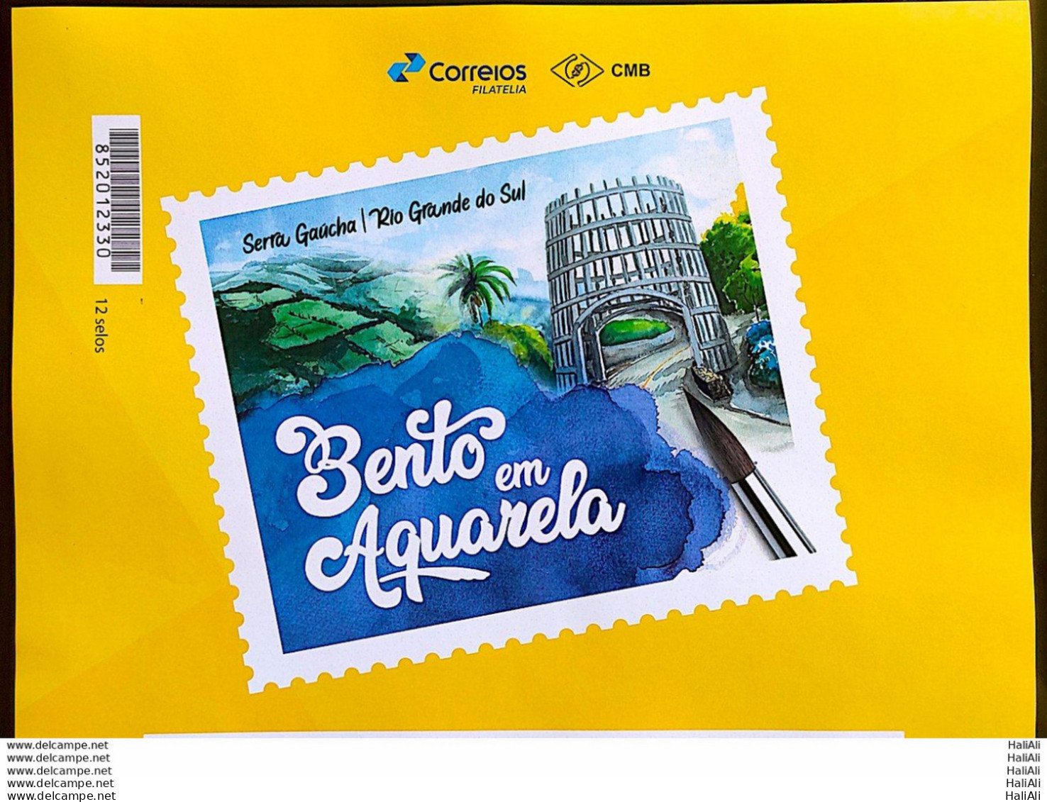 PB 169 Brazil Personalized Stamp Bento In Watercolor Serra Gaucha 2020 Vignette G - Personnalisés