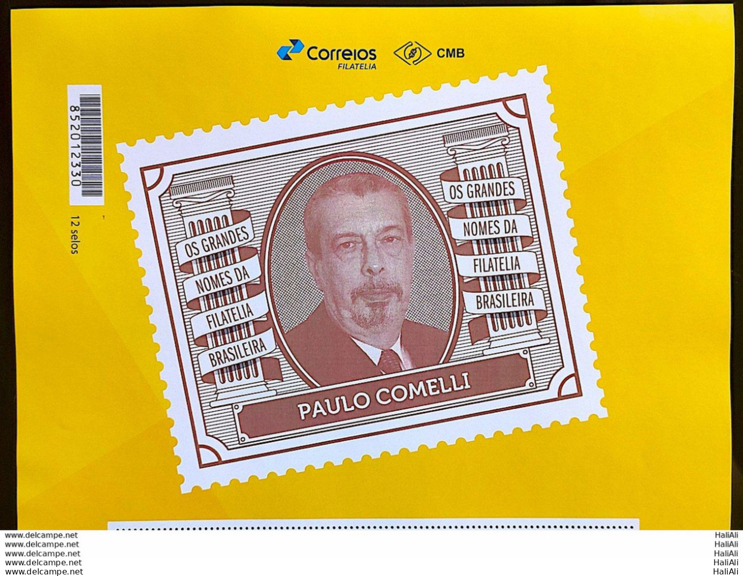 PB 166 Brazil Personalized Stamp Great Names Of Brazilian Philately Paulo Comelli 2020 Vignette G - Personalisiert