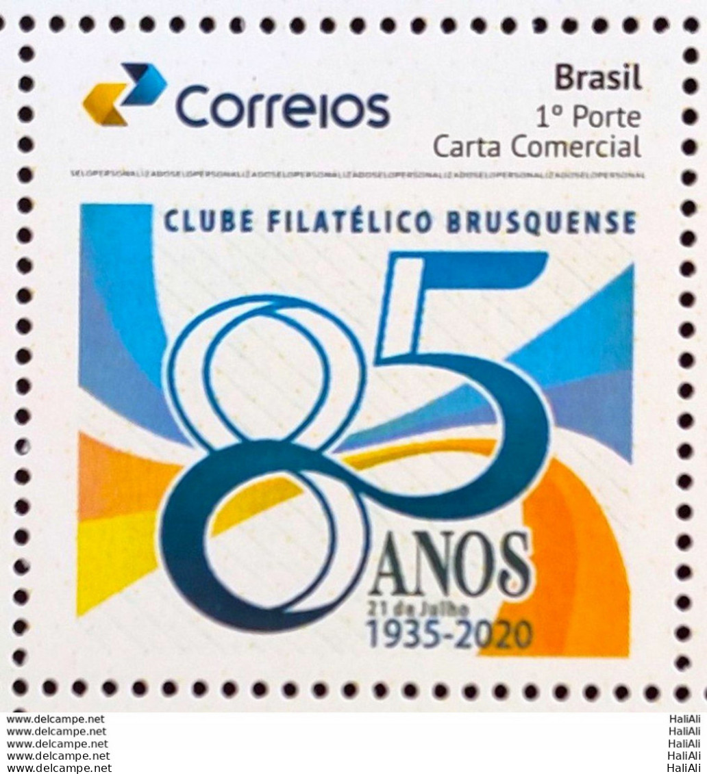 PB 162 Brazil Personalized Stamp Brusquense Philatelic Club 2020 - Personalized Stamps