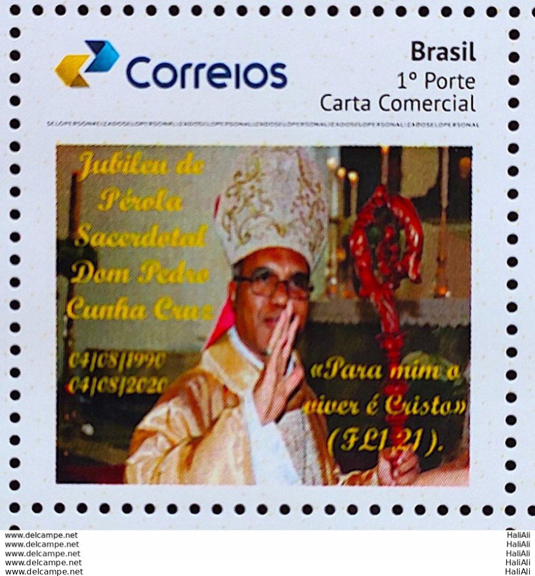 PB 158 Brazil Personalized Stamp Dom Pedro Cunha Cruz Religion 2020 - Personalisiert