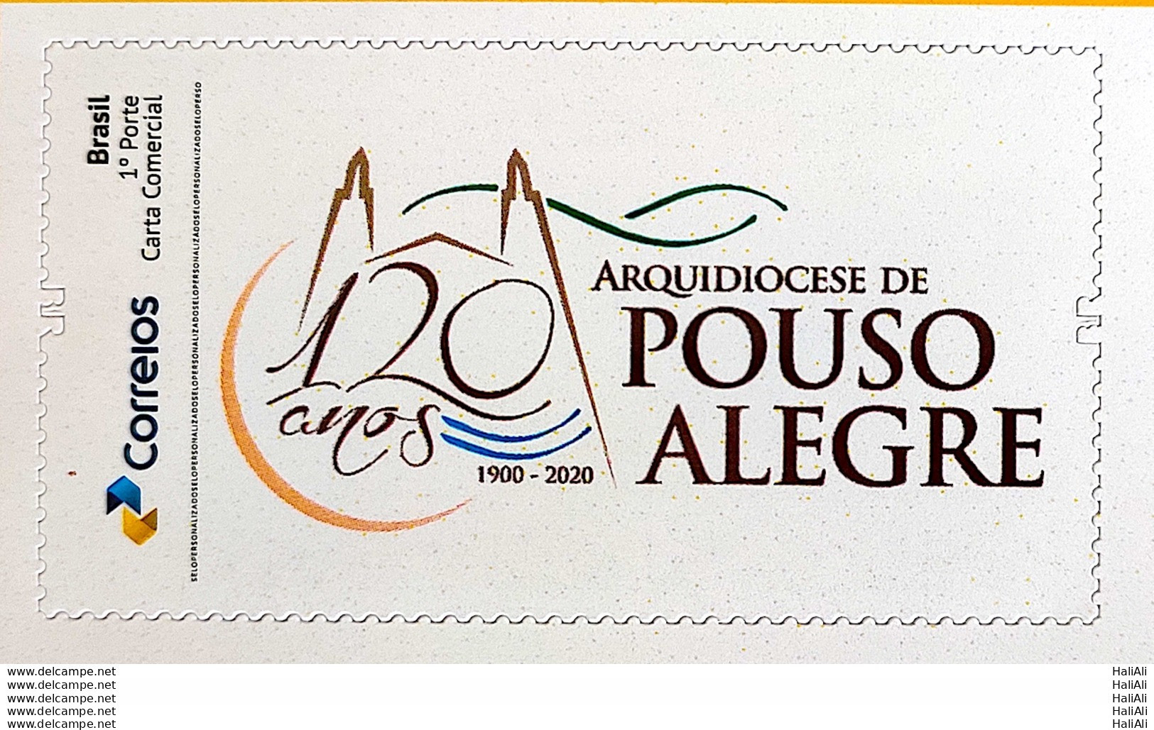 PB 155 Brazil Personalized Stamp Archdiocese Pouso Alegre Religion 2020 - Personalisiert