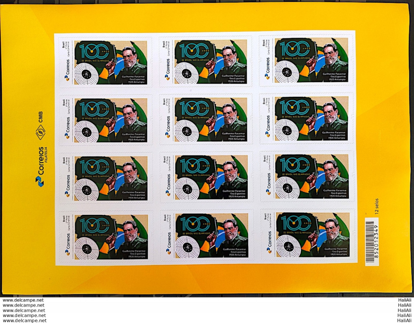 PB 152 Brazil Personalized Stamp Olimpic Games Guilherme Paraense Sport Target Shooting 2020 Sheet G - Personalisiert
