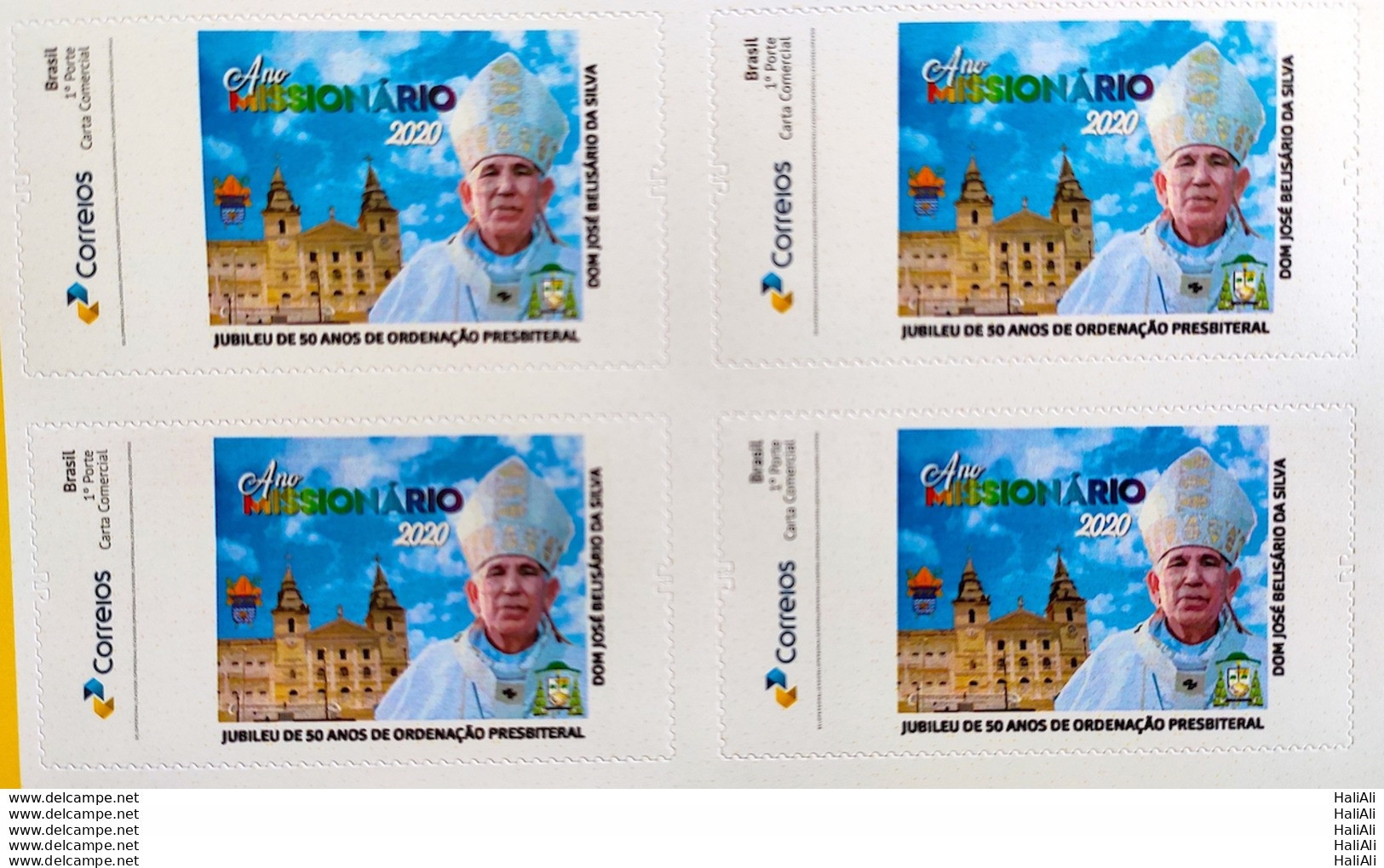 PB 149 Brazil Personalized Stamp Dom Jose Belisario Religion 2020 Block Of 4 - Personalized Stamps