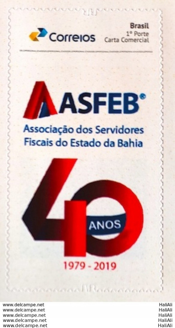 PB 148 Brazil Personalized Stamp 40 Years ASFEB Bahia Tax Employees Association Bahia 2020 - Personalisiert
