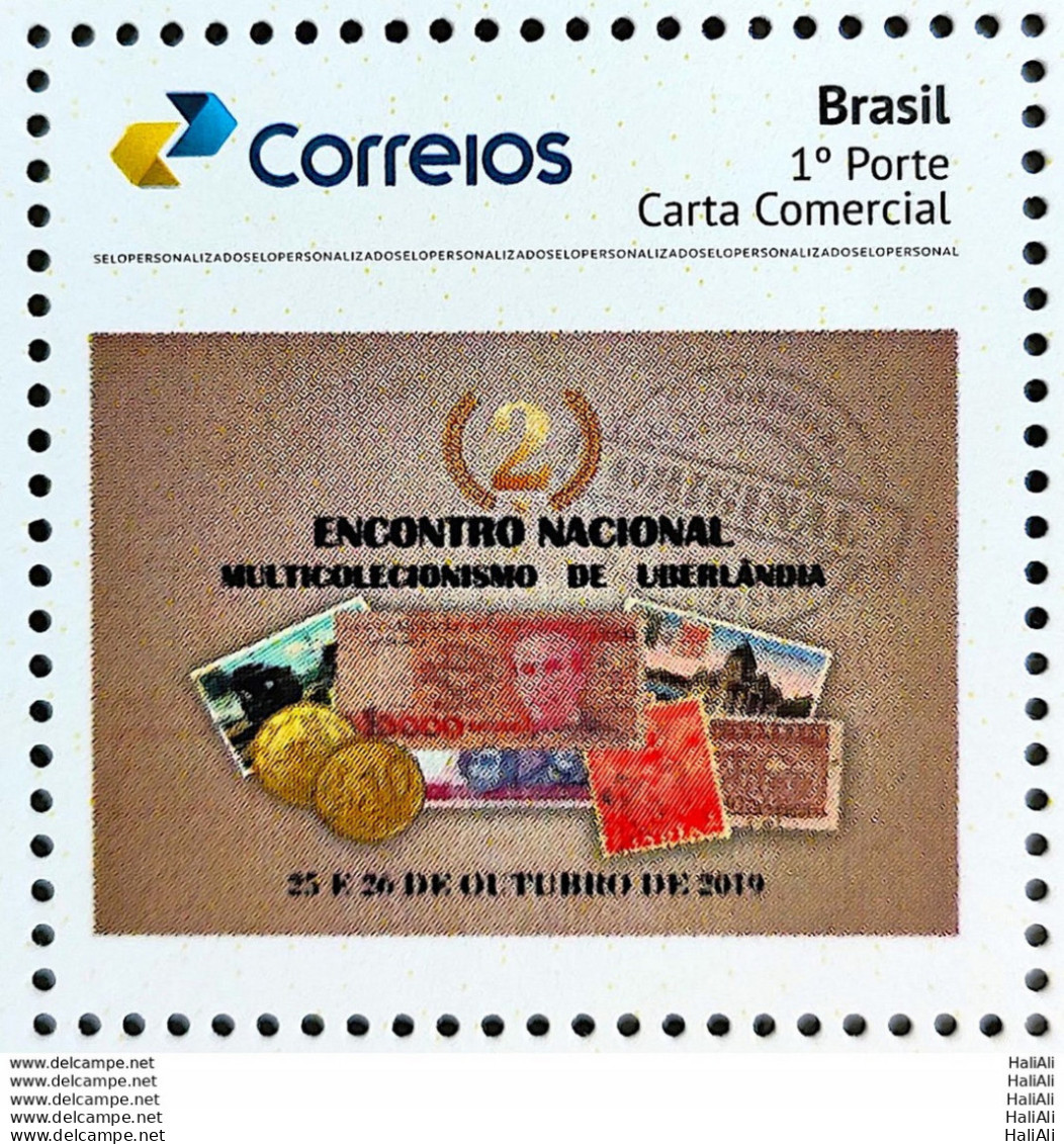 PB 146 Brazil Personalized Stamp Multicollectionism From Uberlandia Correios New Logo 2020 - Personalized Stamps