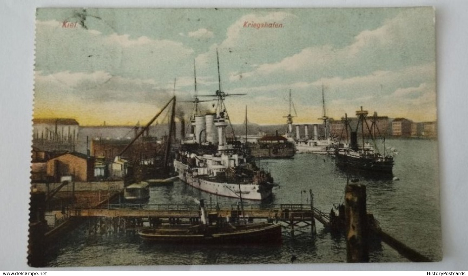 Kiel, Kriegshafen, Schlachtschiffe, 1907 - Kiel