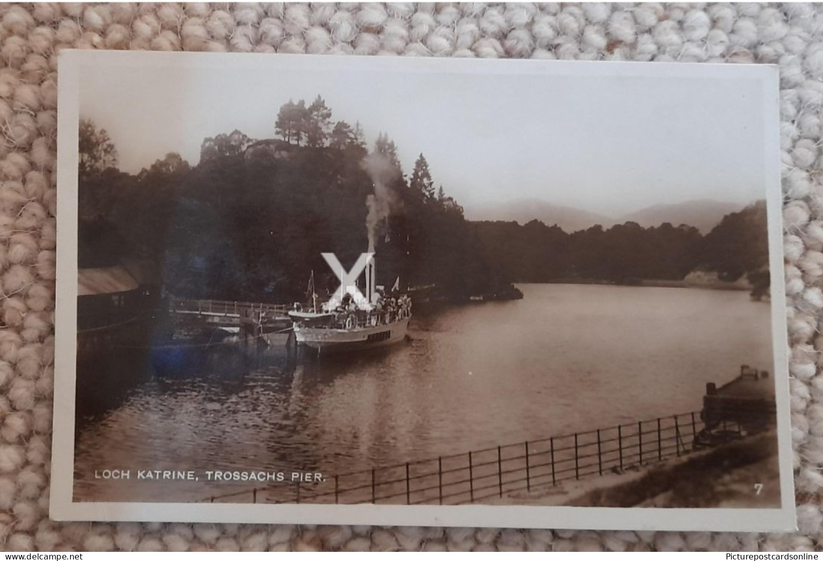 LOCH KATRINE TROSSACHS PIER OLD R/P POSTCARD SCOTLAND - Perthshire