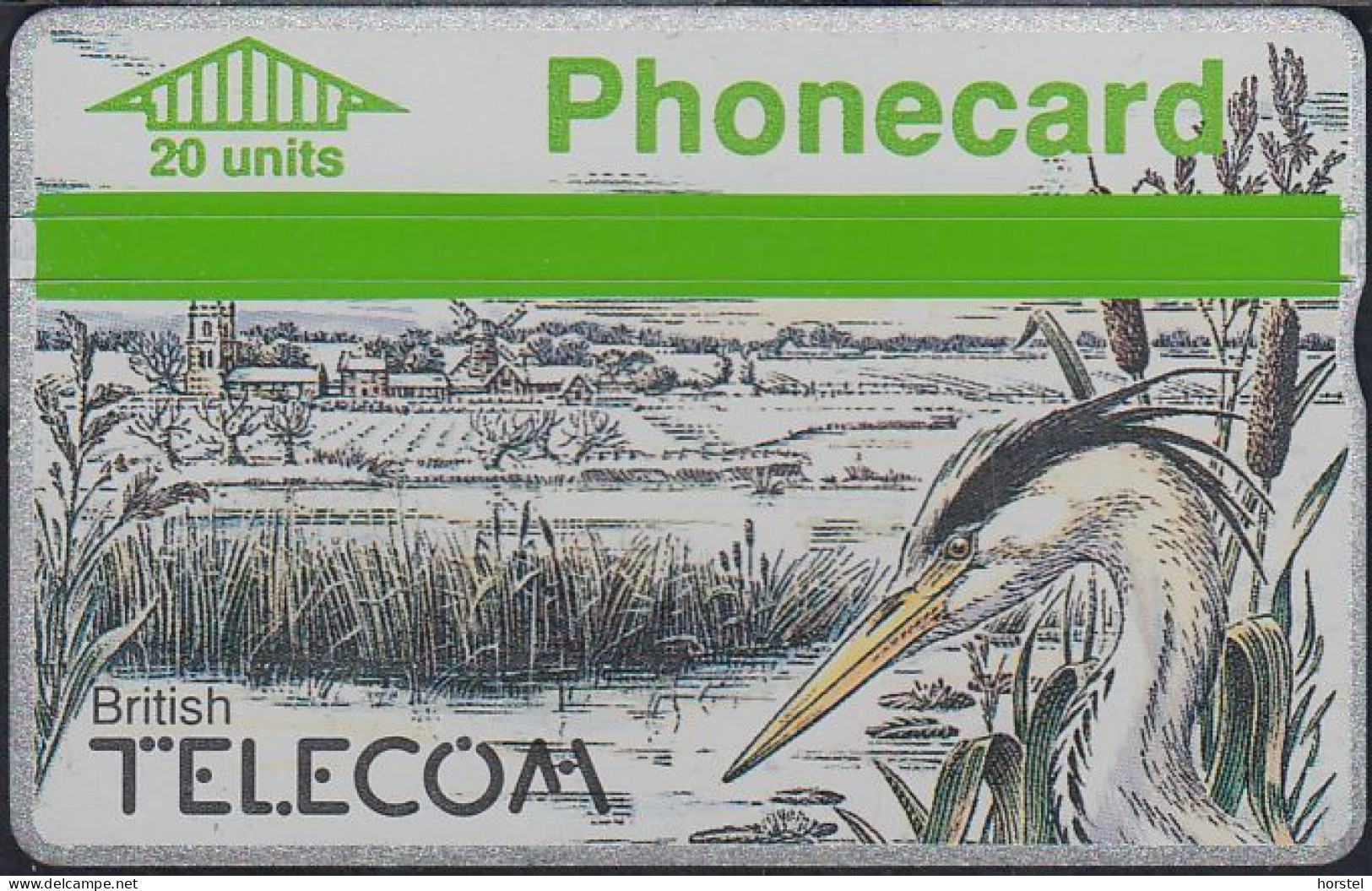 UK Btc 011 Winter 1989 - Heron - Bird - 20 Units - 908F - BT Allgemeine