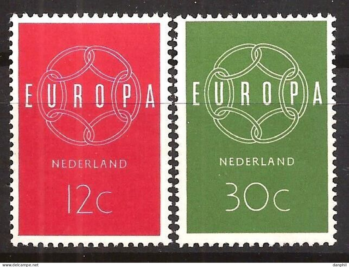 Netherlands 1959 Europa CEPT (**)  Mi 735-36 € 5,-; Y&T 708-09 - € 5,- - 1959