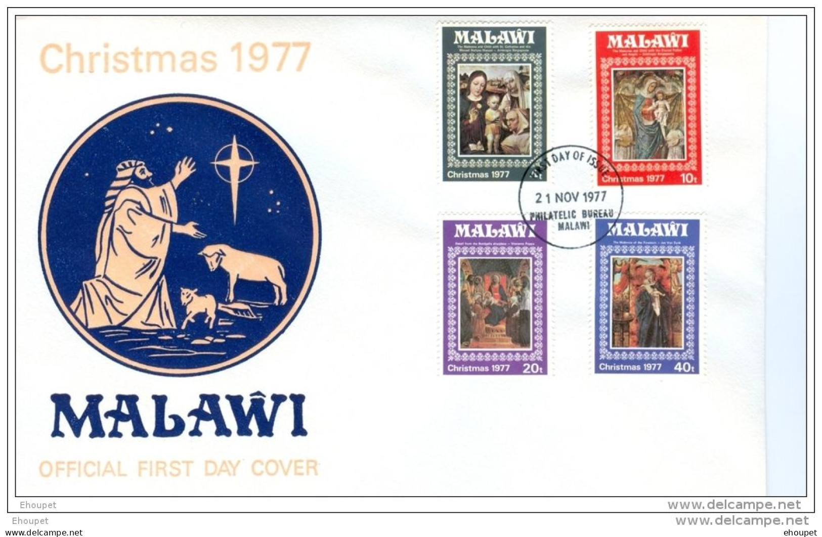 FDC21 NOVEMBRE 1977 CHRISTMAS 1977 - Malawi (1964-...)
