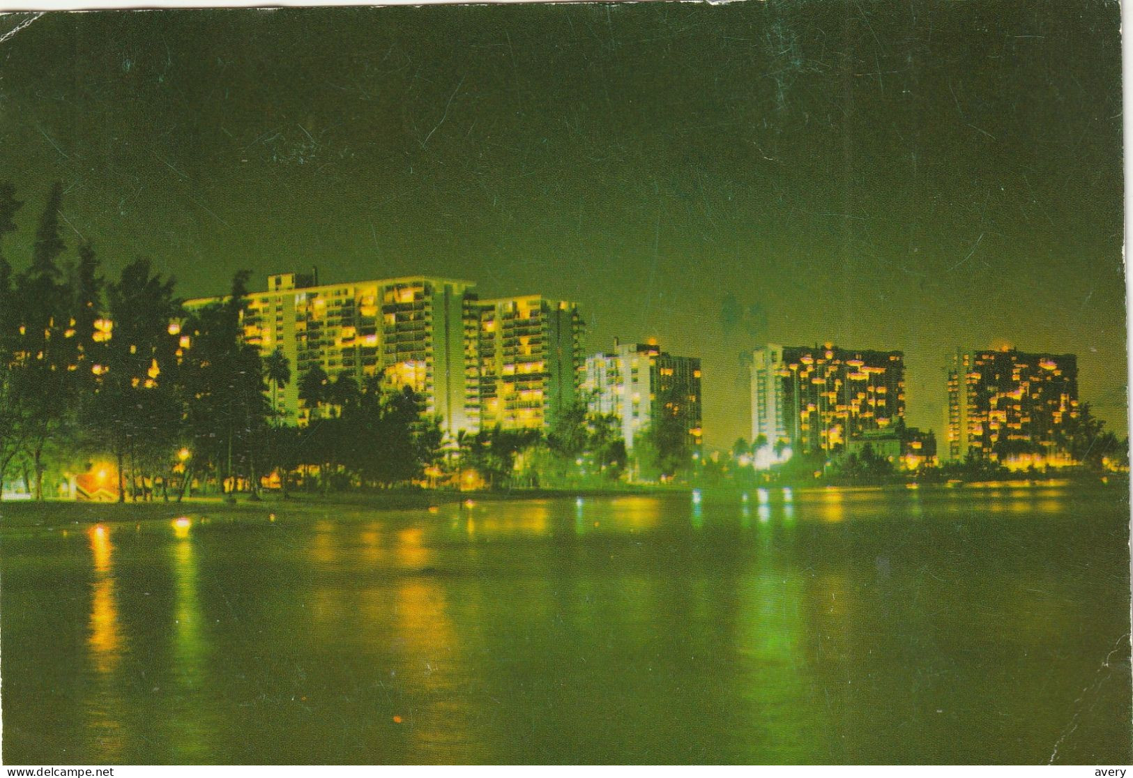 Isla Verde, Puerto Rico Night View Of Isla Verde Hotel's Complex And Residential Section - Puerto Rico