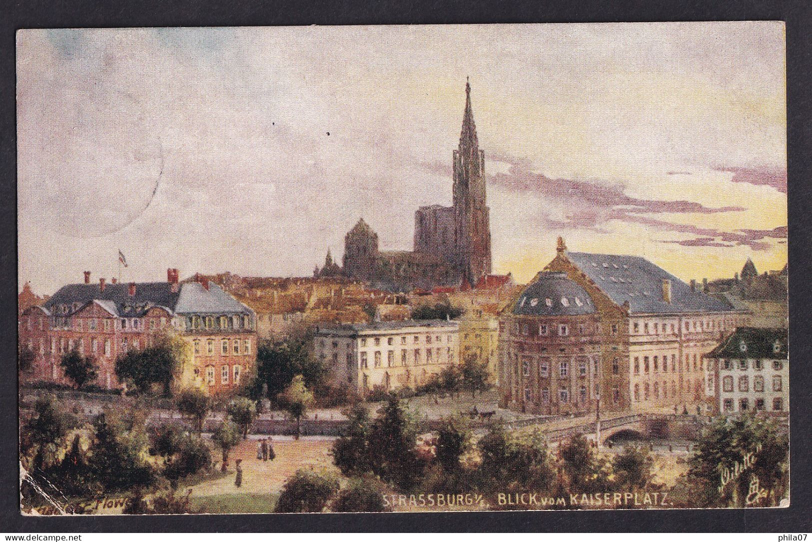 GERMANY - Strassburg I/e, Blick Vom Kaiserplatz / Oilette, Raphael Tuck And Sons, No. 676 / Postcard Circulated, 2 Scans - Ohne Zuordnung