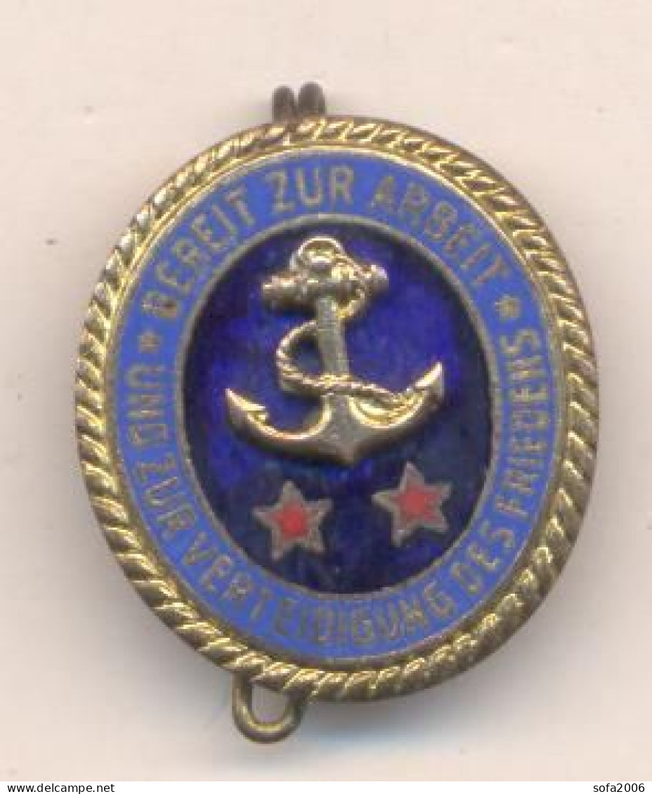 Badge.Germany. Marine Sports. DDR Seaman's Quality Mark, 2 Red Stars. - Navy