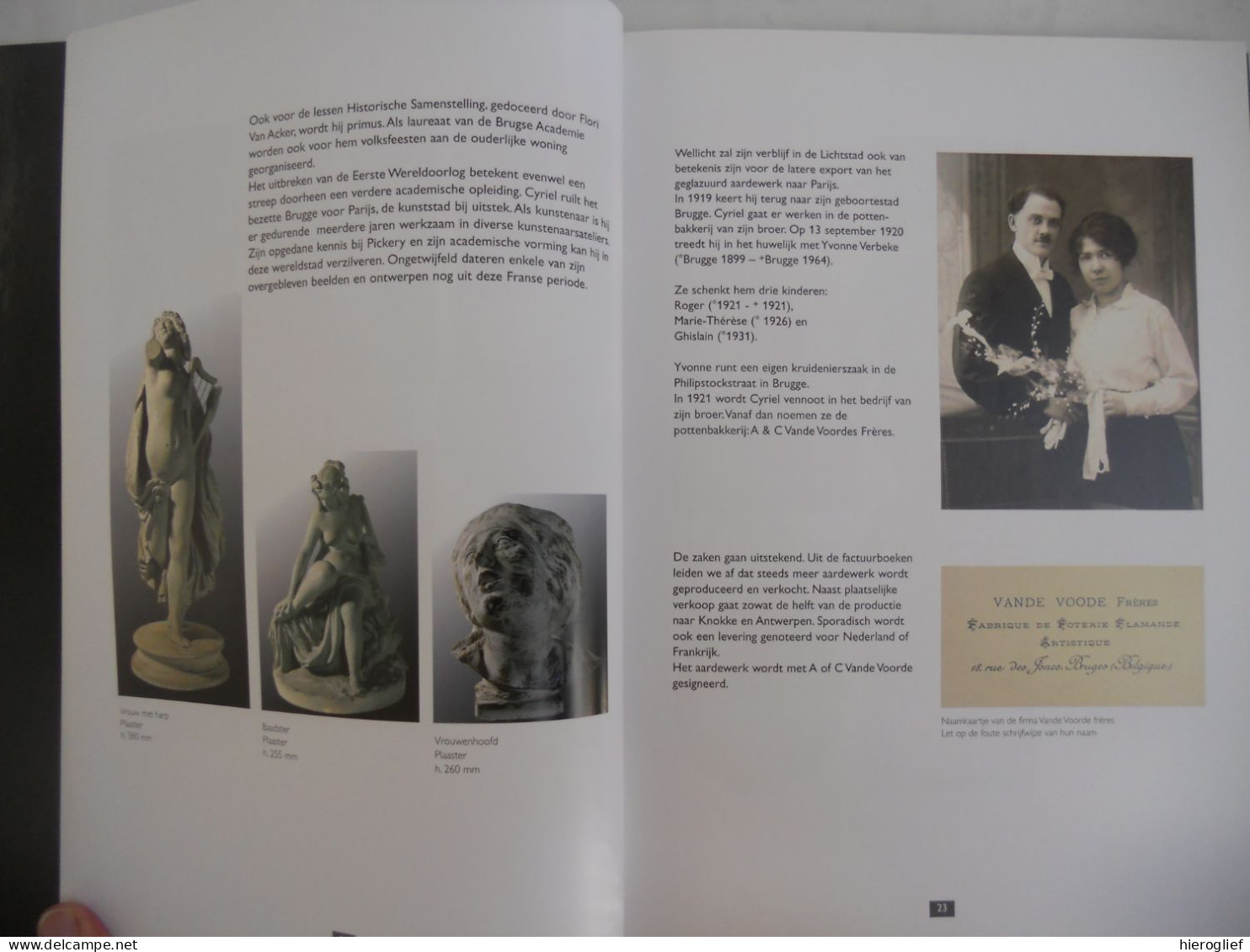 Brugs Aardewerk Vande Voorde - door Logghe Verhelle Coenye 2001 / poterie flamande vlaams Brugge vandevoorde Vlaanderen