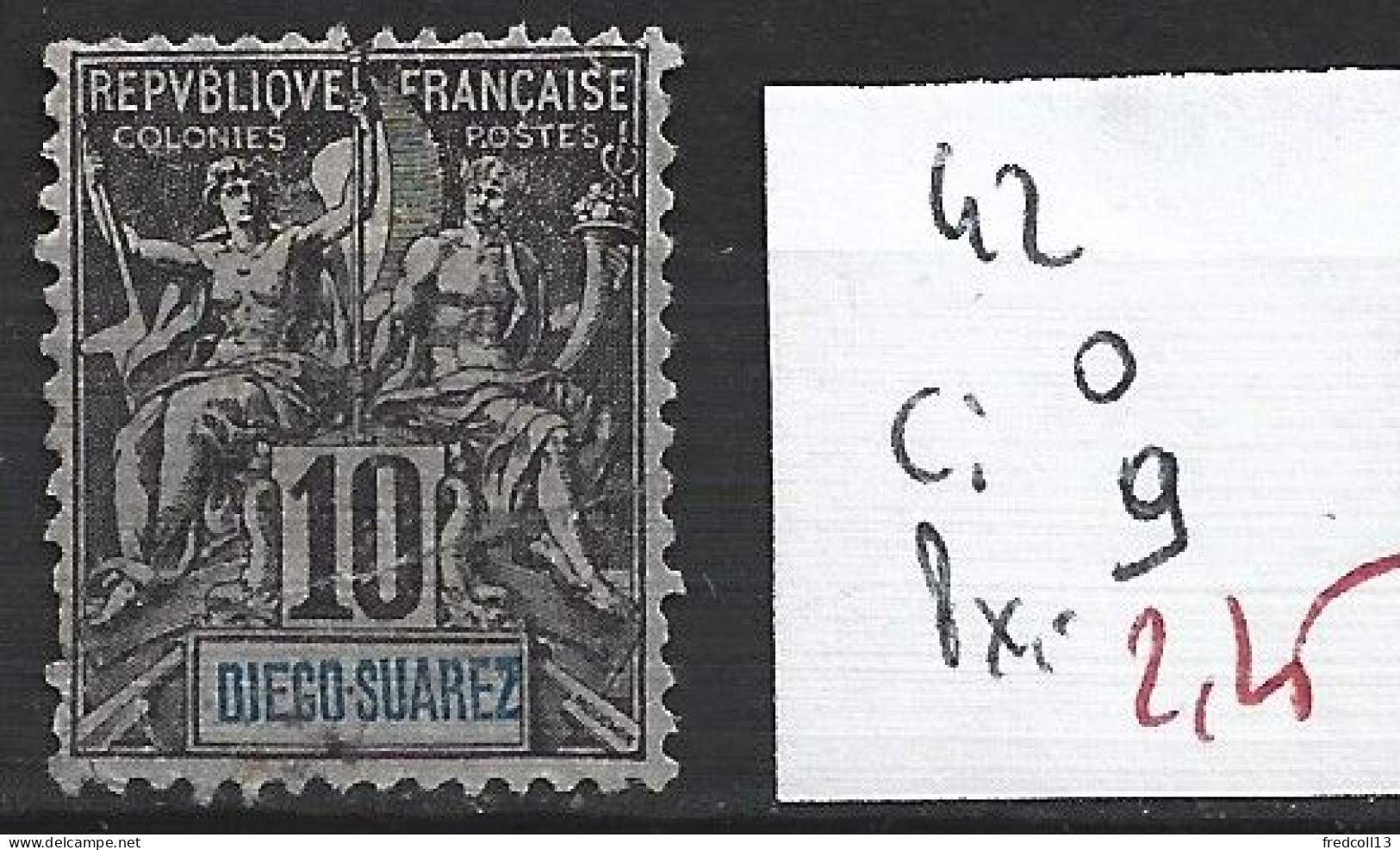 DIEGO SUAREZ 42 Oblitéré Côte 9 € - Used Stamps