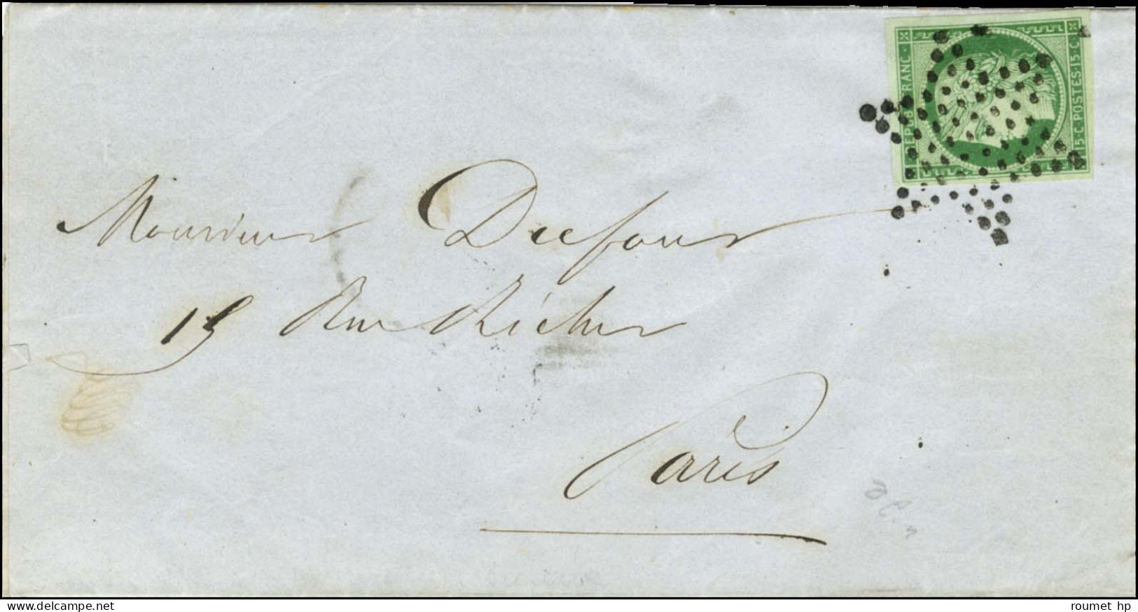 Etoile / N° 2 Belles Marges Sur Lettre Avec Texte Adressée Localement. Au Verso, Càd D'arrivée 3 JUIL. 52. - SUP. - R. - 1849-1850 Ceres