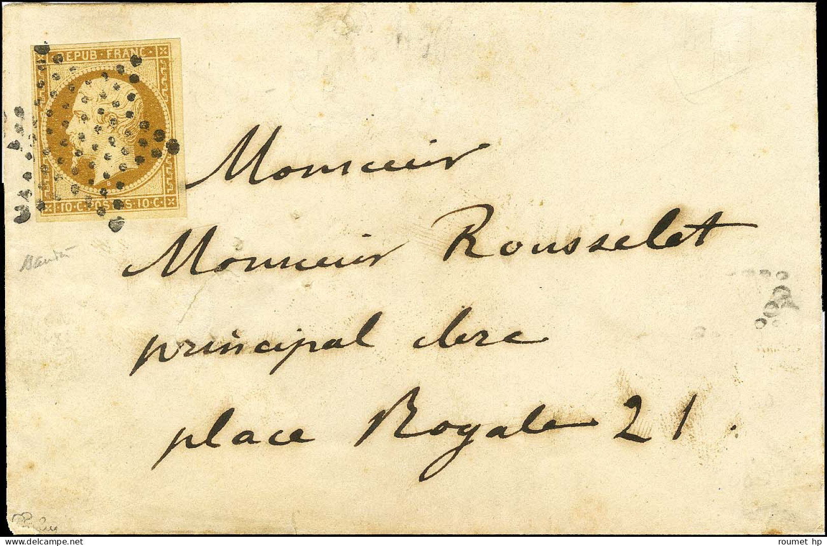 Etoile / N° 9 Sur Lettre Pour Paris. Au Verso, Càd D'arrivée 2 JUIL. 53. - TB / SUP. - R. - 1852 Luis-Napoléon