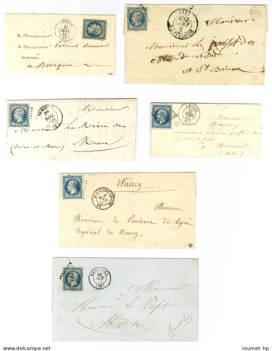 Lot De 6 Lettres Affranchies Avec N° 10. Pièces Choisies. - TB / SUP. - 1852 Louis-Napoléon