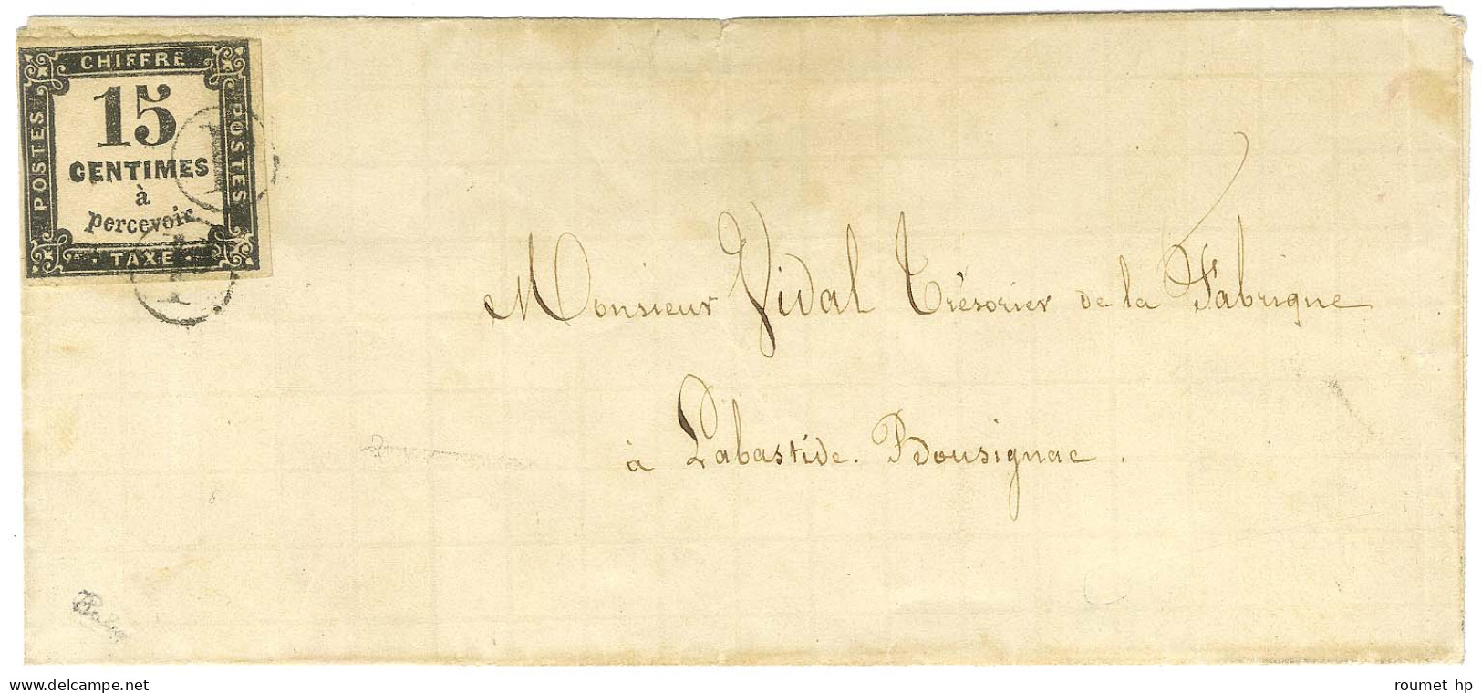B.RUR. P / Taxe N° 3 Sur Lettre Sans Texte Adressée à La Bastide Bousignac. - TB / SUP. - R. - 1859-1959 Brieven & Documenten