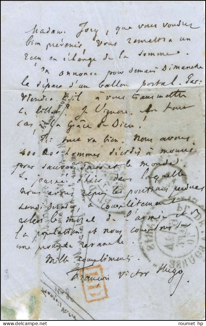 Etoile 1 / N° 28 Càd PARIS / PL. DE LA BOURSE 24 SEPT. 70. Au Verso, étoile 1 / N° 29 Càd PARIS / PL. DE LA BOURSE 24 SE - Guerre De 1870