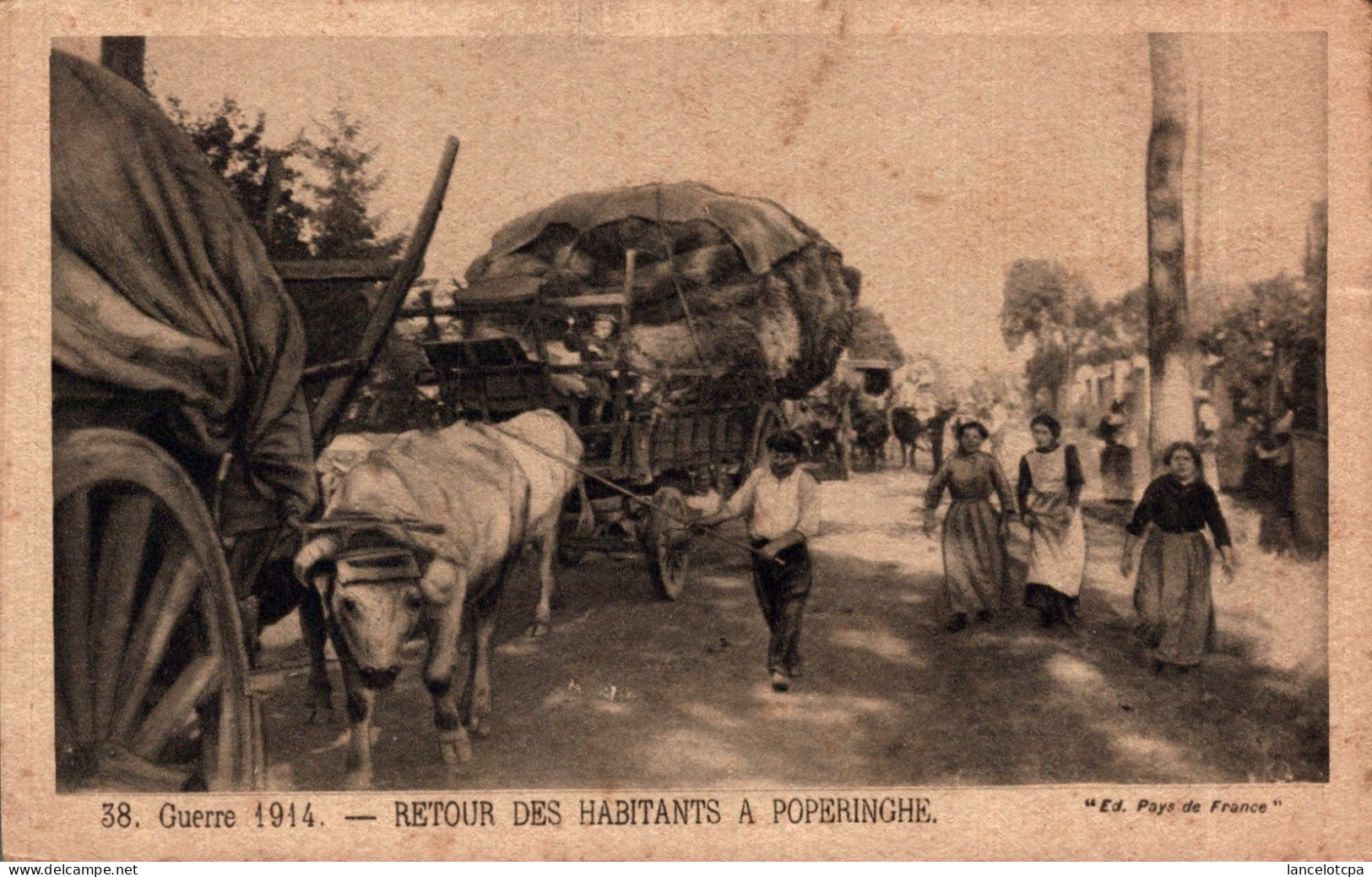 GUERRE 14 à POPERINGHE / RETOUR DES HABITANTS - Poperinge