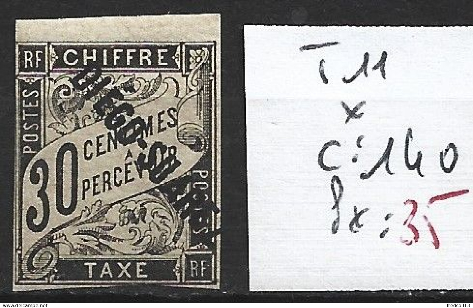DIEGO SUAREZ TAXE 11 * Côte 140 € - Unused Stamps