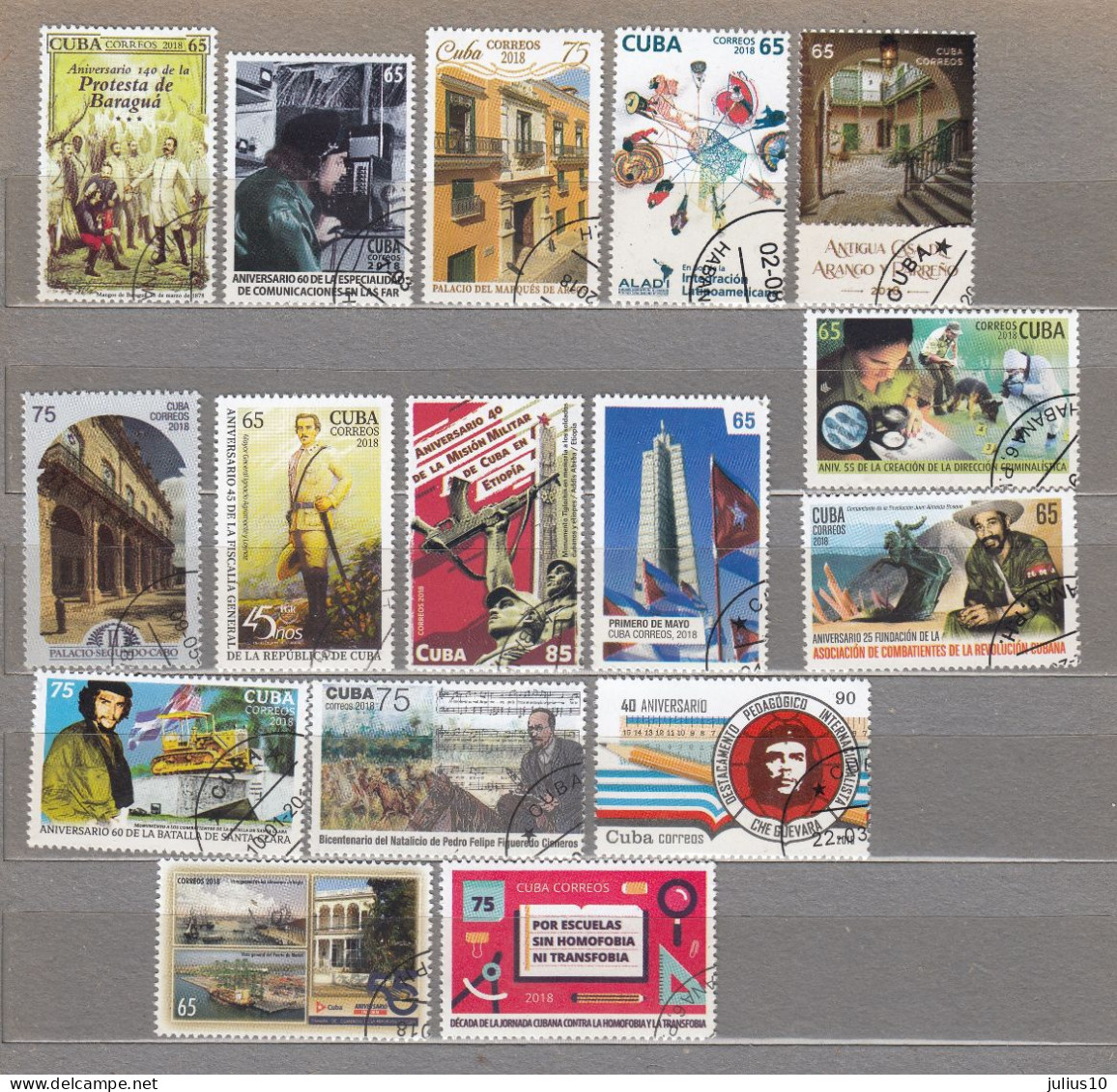 CUBA 2018 Topical Used(o) Stamps #34122 - Gebraucht