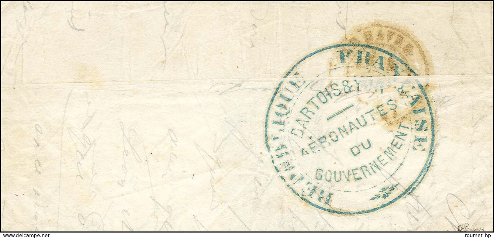 Lettre Avec Texte Daté De Paris Le 30 Décembre 1870 Pour Le Havre (Seine Inférieure), Càd T 17 LE HAVRE (74) 4 JANV. 71  - Oorlog 1870