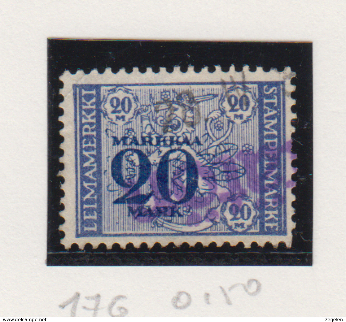 Finland Fiskale Zegel Cat. Barefoot Documentary 176 - Revenue Stamps