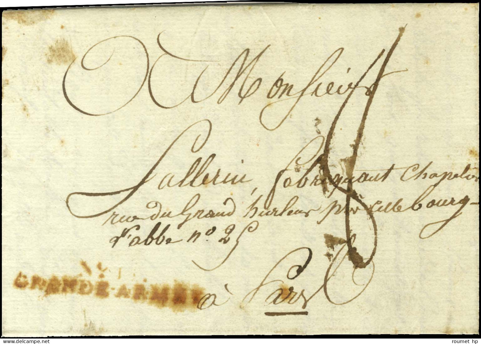 N° 11 / GRANDE ARMEE Rouge Sur Lettre Avec Superbe Texte Historique Daté De Moscou Le 19 Septembre 1812 : '' Nous Sommes - Army Postmarks (before 1900)