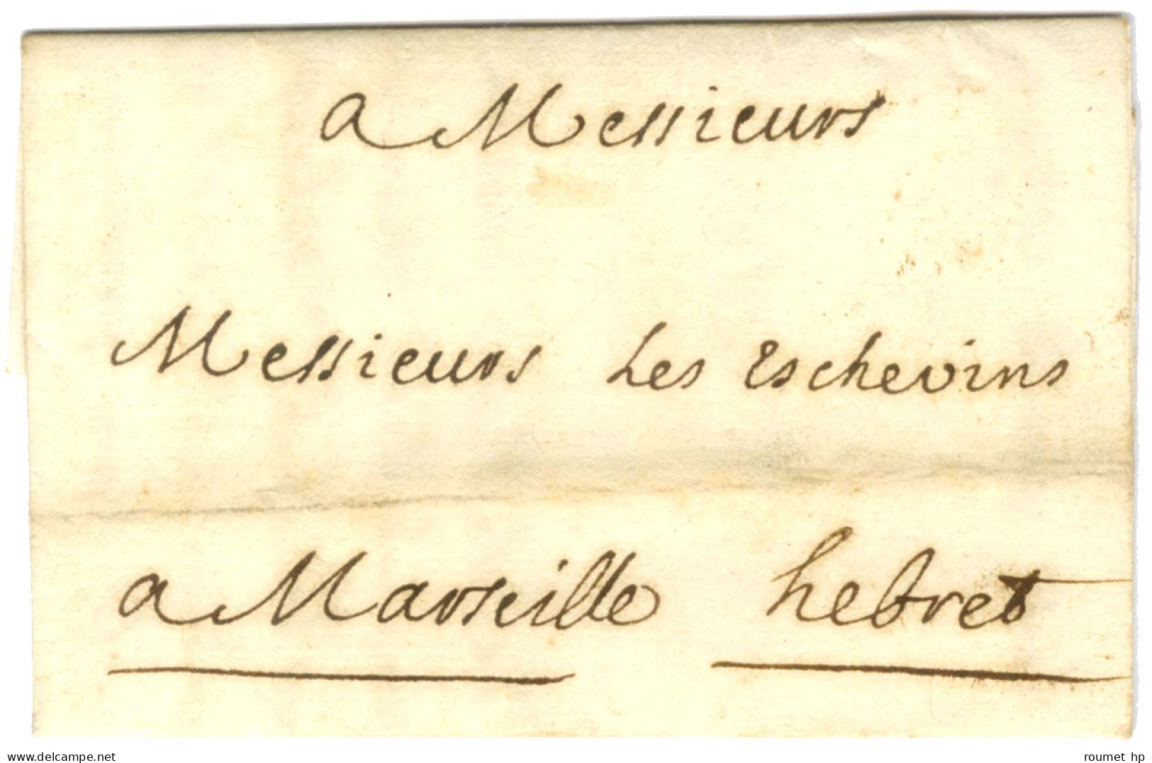 Contreseing De Franchise Manuscrit '' Ledret '' (intendant Des Généralités) Sur Lettre Avec Texte Daté D'Aix Le 18 Avril - Frankobriefe