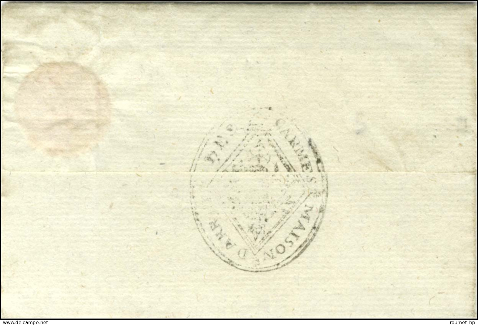 MAISON D'ARRET DES CARMES (S N° 9604) Au Verso D'une Lettre Avec Texte Daté De Paris Le 17 Thermidor An 6 Adressée à La  - 1701-1800: Precursors XVIII