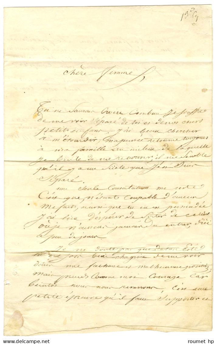 Lettre Avec Texte D'un Prisonnier De Saint Lazare Daté Du 3 Juillet 1848 Pour La Chapelle Saint Denis. - TB. - 1801-1848: Voorlopers XIX