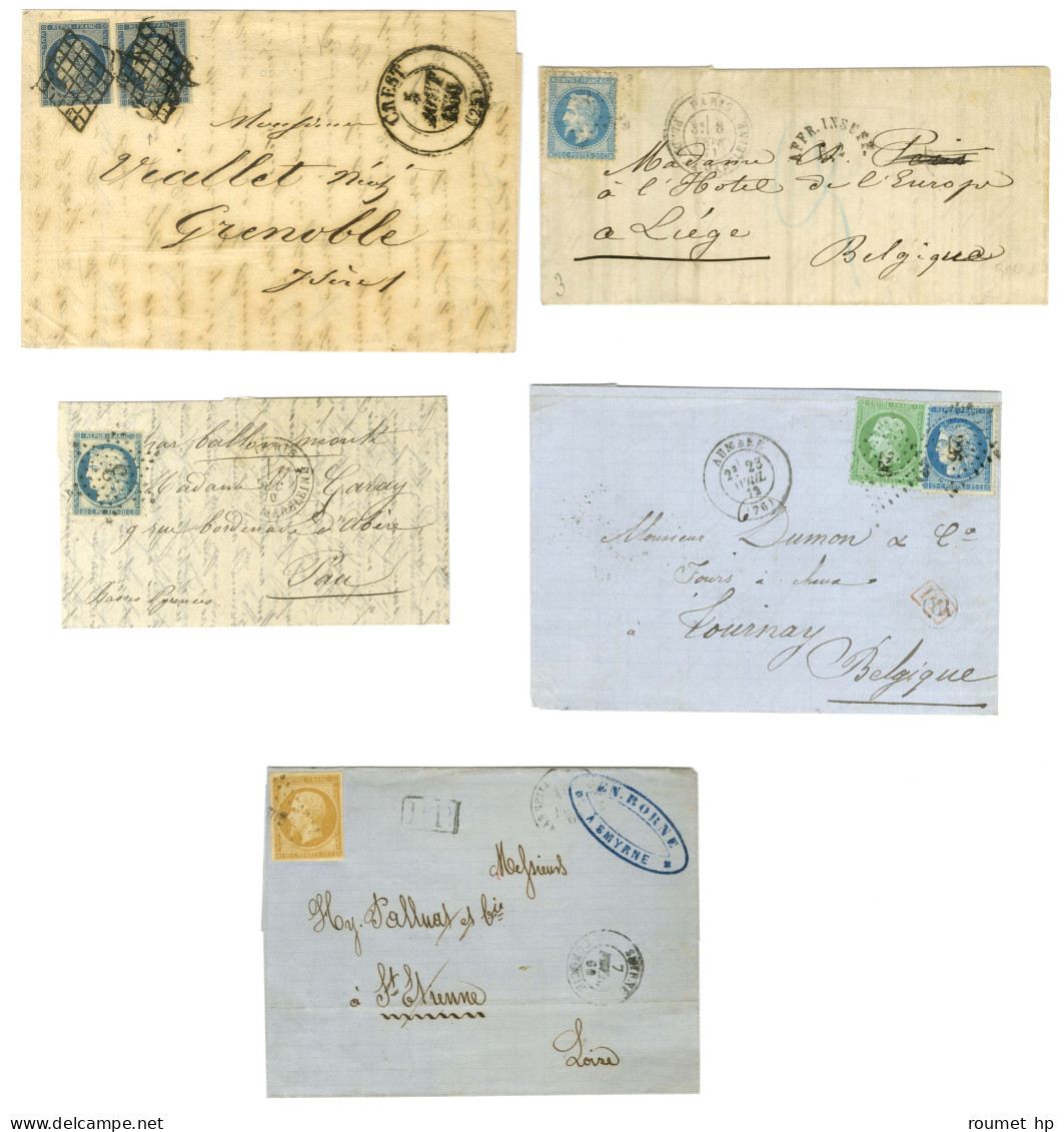 Lot De 5 Lettres De 1850 à 1872. - TB. - Collections