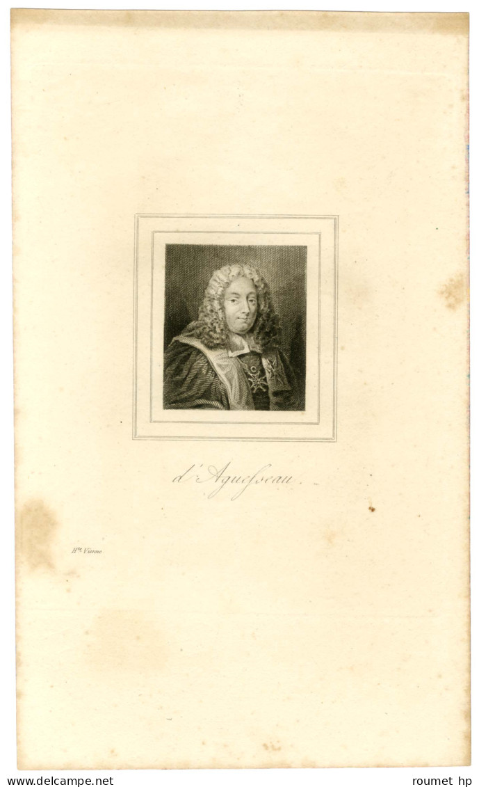 AGUESSEAU Henri-François D' (1668-1751), Chancelier De France. - Autres & Non Classés