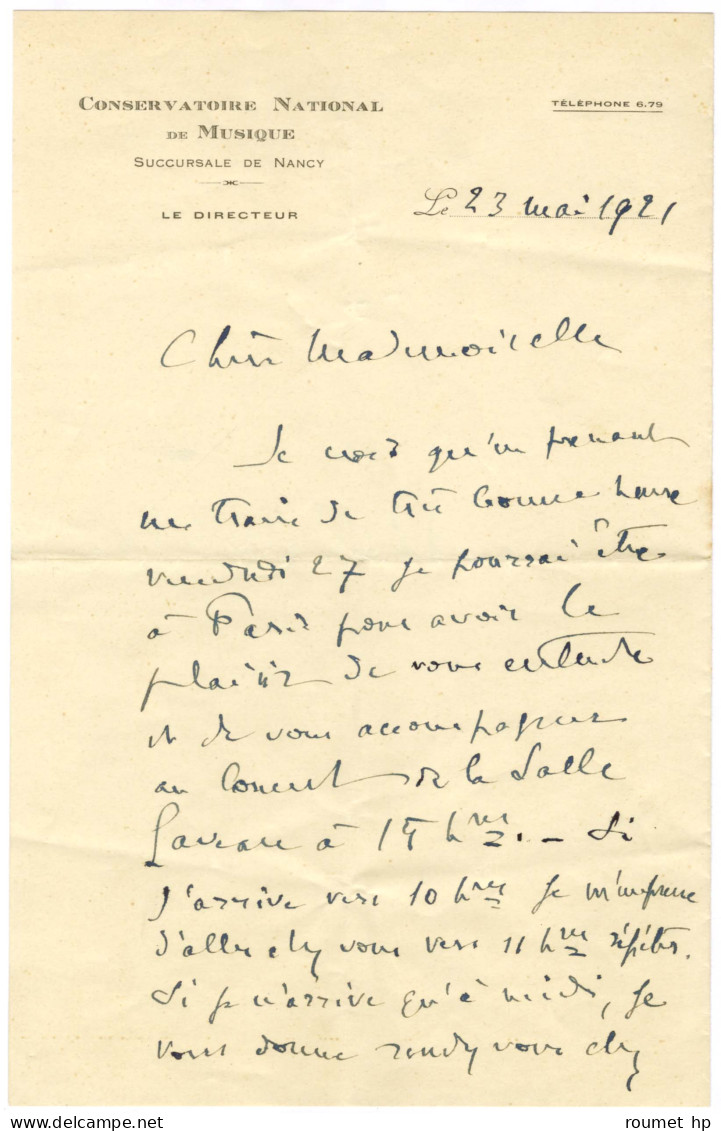 BACHELET Alfred (1864-1944), Compositeur Et Chef D'orchestre. - Andere & Zonder Classificatie