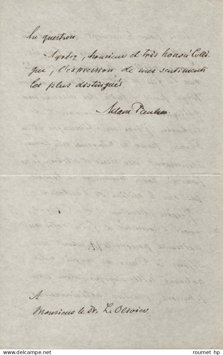 PAULSEN Adam (1833-1907), Astronome Danois. - Autres & Non Classés