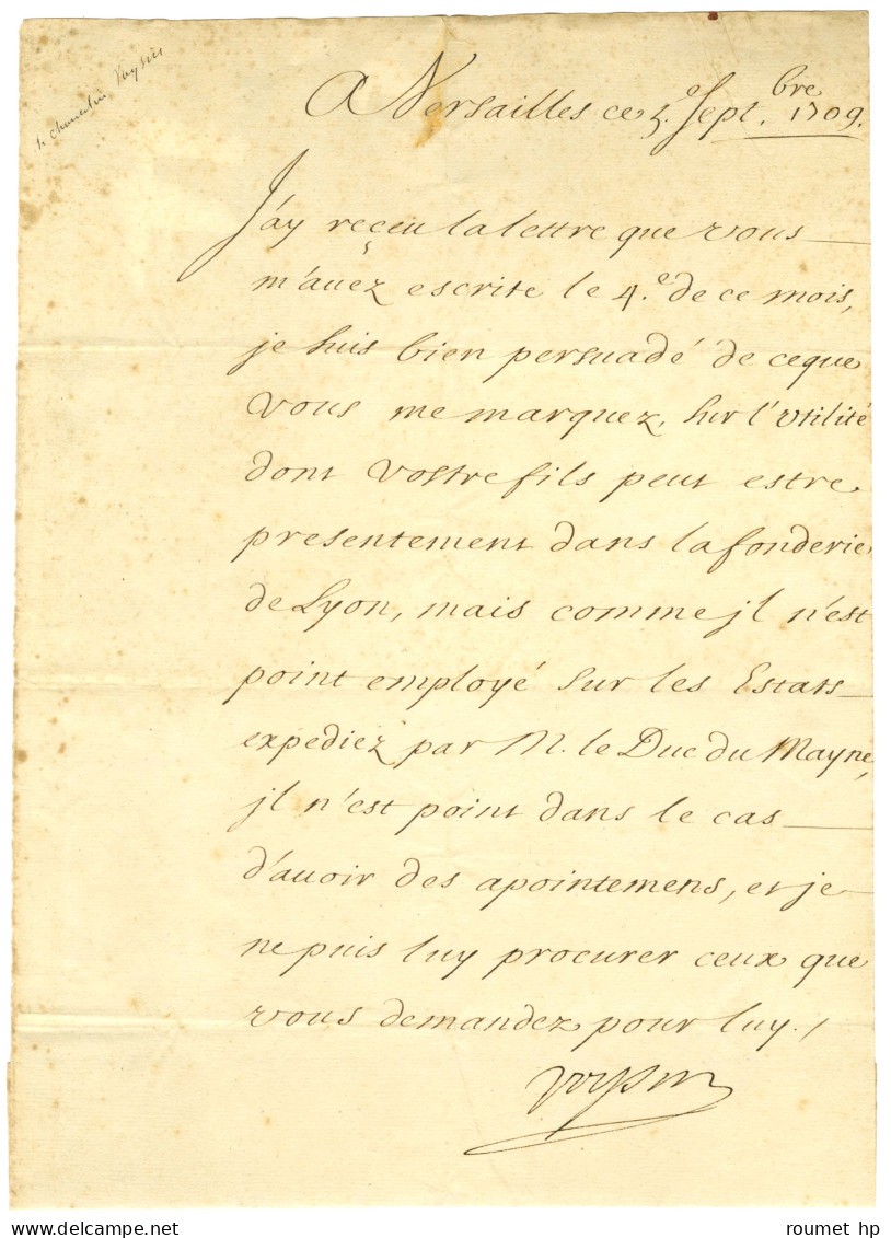 VOYSIN DE LA NOIRAYE Daniel (1654-1717), Secrétaire D'Etat De La Guerre. - Autres & Non Classés