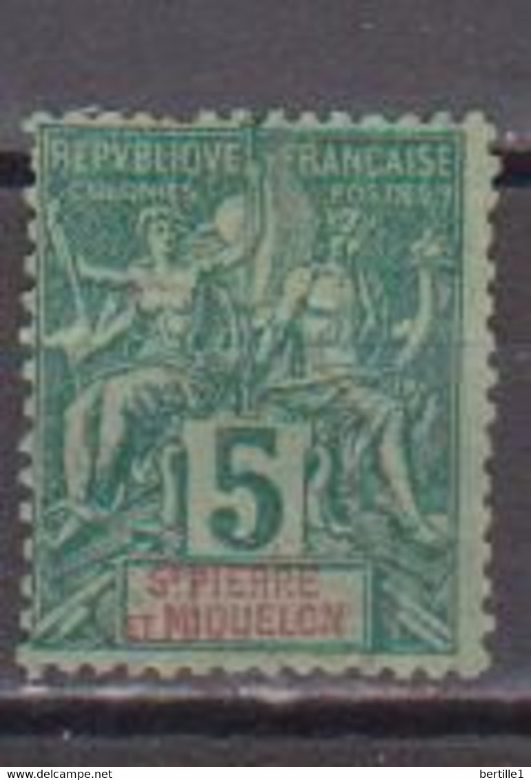 SAINT PIERRE ET MIQUELON          N°  YVERT 62 NEUF AVEC CHARNIERES      ( CHARN   02/ 49 ) - Neufs